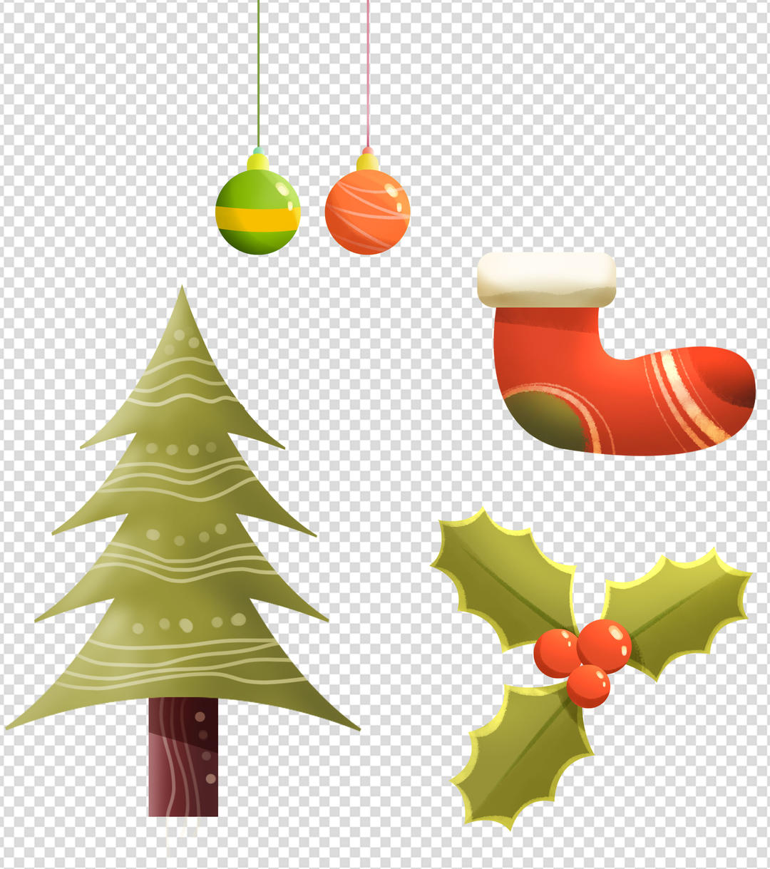 圣诞装饰元素- 节日元素- 系统之家办公